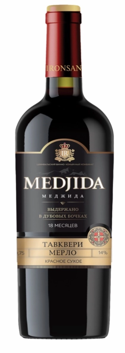 Вино  Medida  Меджида  Тавквери Мерло   красное  сухое  750 мл