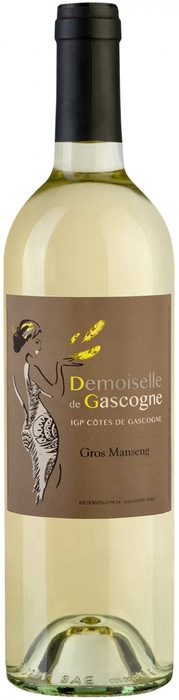 Вино  Domain de Menard  Demoiselle de Gascogne Gros Manseng  Cotes de Gascogne IGP  Домен де Менар  Мадмуазель де Гасконь Гро Мансенг 2018 750 мл
