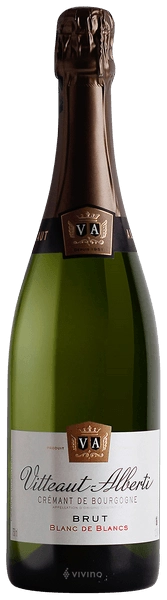 Игристое вино Vitteaut-Alberti, Cremant de Bourgogne AOC Blanc de Blancs Brut  750 мл 12%