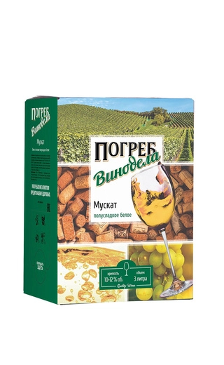 Вино  Погреб винодела Мускат Олимп 3000 мл