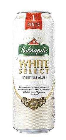 Пиво Kalnapilis White Select 568 мл