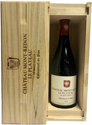Вино Le Plateau de Mont-Redon Chateauneuf-du-Pape AOC wooden box Ле Плато де Монт-Редон в деревянной коробке 2016 750 мл