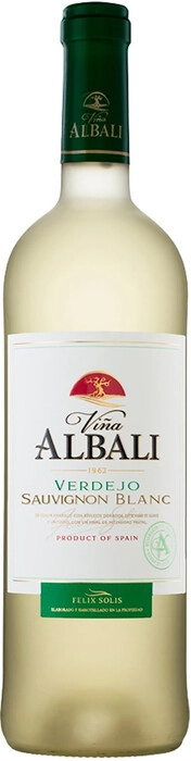 Вино Vina Albali Verdejo  Sauvignon Blanc  Valdepenas DO Винья Албали Вердехо  Совиньон Блан  2020 750 мл