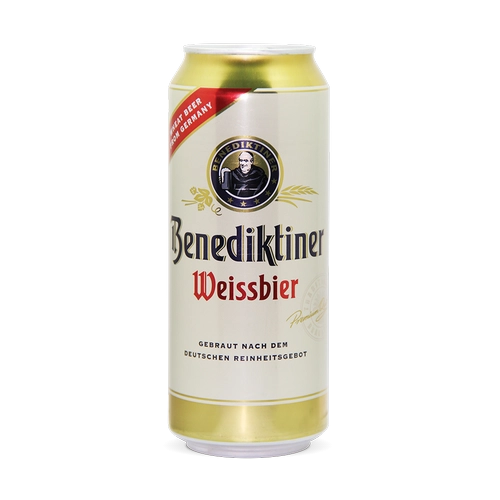 ПИВО Benediktiner Weissbier  БЕНЕДИКТИНЕР ВАЙСБИР  ж/б  500 мл