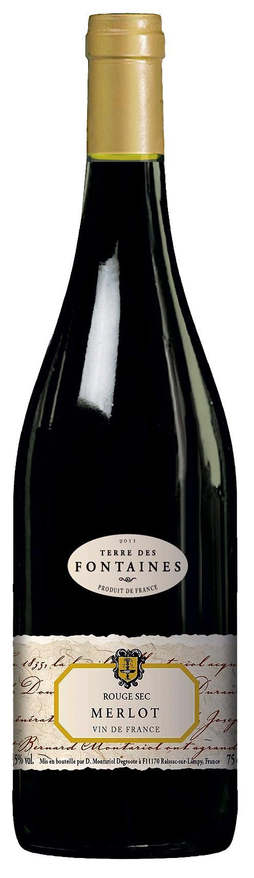 Вино DOMAINES MONTARIOL DEGROOTE  TERRE DES FONTAINES MERLOT  0,75