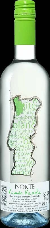 Вино Norte Vinho Verde DOC Manuel da Costa Carvalho Lima & Filhos  НОРТЕ ВИНЬЮ ВЕРДЕ DOC МАНУЭЛ ДА КОШТА КАРВАЛЬЮ ЛИМА ЭТ ФИЛЬЮШ белое сухое 2020 750 мл