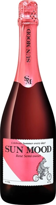Винный напиток Sun Mood  Rose  Semi Sweet  Сан Муд  розовый полусладкий  750 мл  8% %