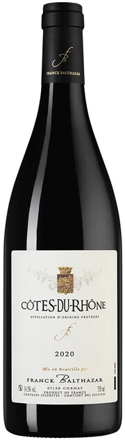 Вино Franck Balthazar Cotes-du-Rhone AOP  2020 750 мл   14,5%