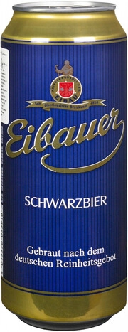 Пиво Eibauer  Schwarzbier  Айбауэр  Шварцбир темное    ж/б  500 мл