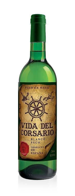 Вино столовое Vida Del Korsario Вида дель Корсарио белое сухое 750 мл
