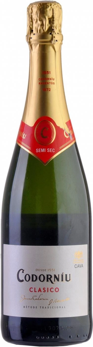 Игристое вино Codorniu Clasico Semi Seco Кодорнью Класико полусухое 750 мл