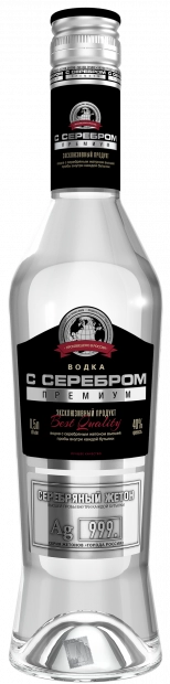 Водка  С Серебром Премиум Черная Этикетка 500 мл
