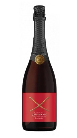Вино игристое Цимлянское Саперави п/сладкое красное 750 мл 12 %