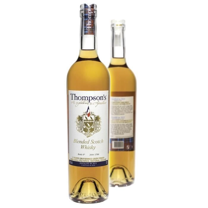 Виски  Tessendier Thompson`s Speyside Blended  Malt Scotch Whisky  700 мл