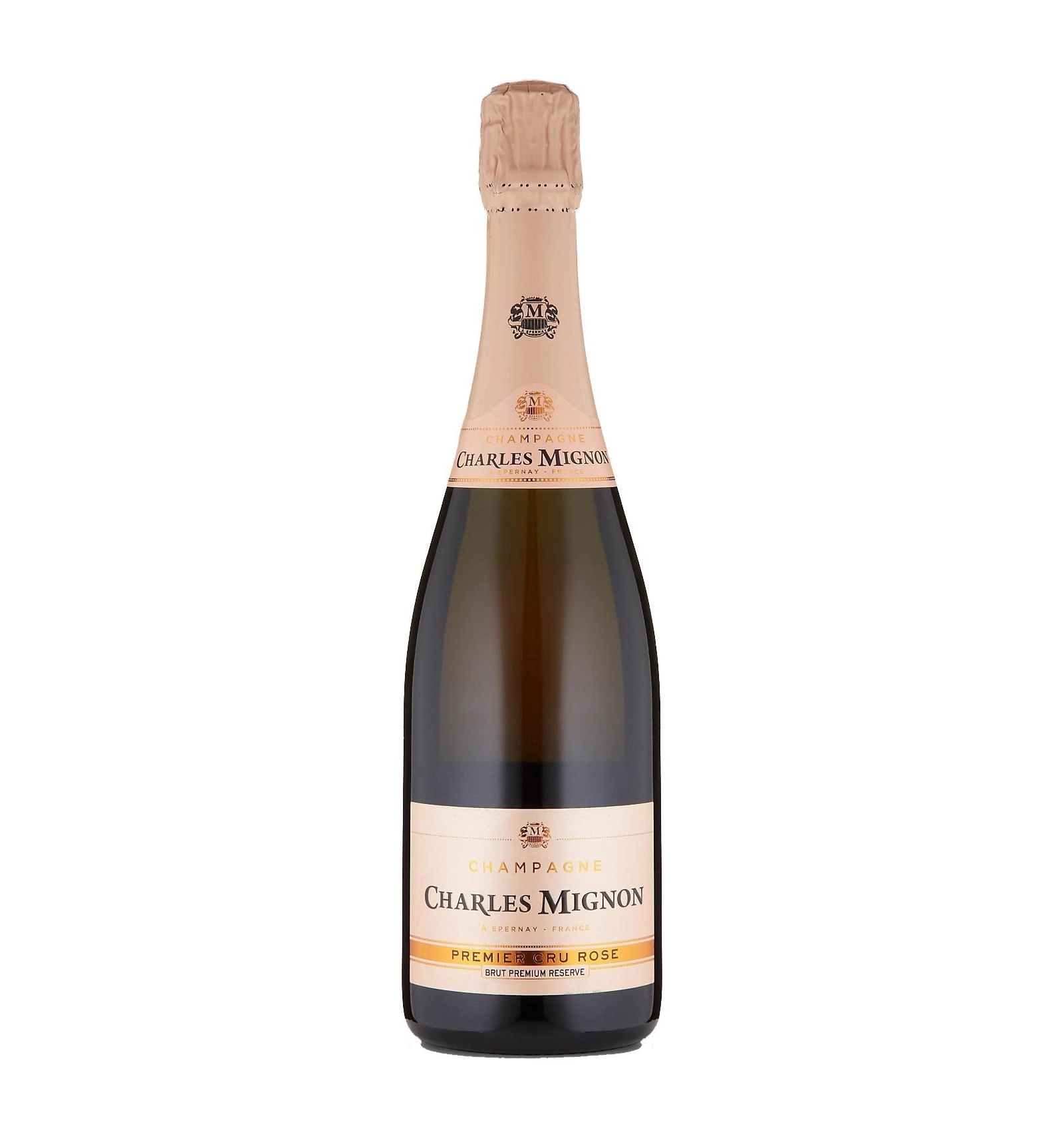 Шампанское Champagne Charles Mignon Premium Reserve Brut Rosé  Шампань Шарль Миньон Премиум Резерв Брют Розэ   подарочной упаковке 750 мл
