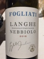 Вино Fogliati Langhe Nebbiolo 2021 750 мл 14,5%