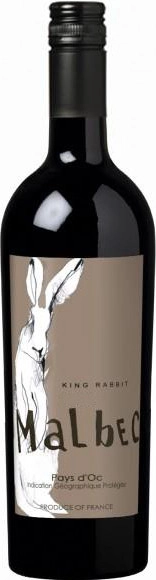Вино King Rabbit  Malbec Pays D'Oc IGP Кинг Рэббит  Мальбек  2022 750 мл