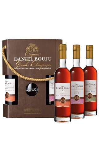 Набор  Коньяк Coffret 1 Daniel Bouju  Selection Speciale Grande Champagne Daniel Bouju 200мл , VSOP Grande Champagne Daniel Bouju 200 мл, Napoleon Grande Champagne Daniel Bouju 200 мл   с 3 бокалами