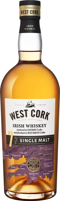 Виски  West Cork Single Malt Irish Whiskey 7 y.o. 40% 700 мл
