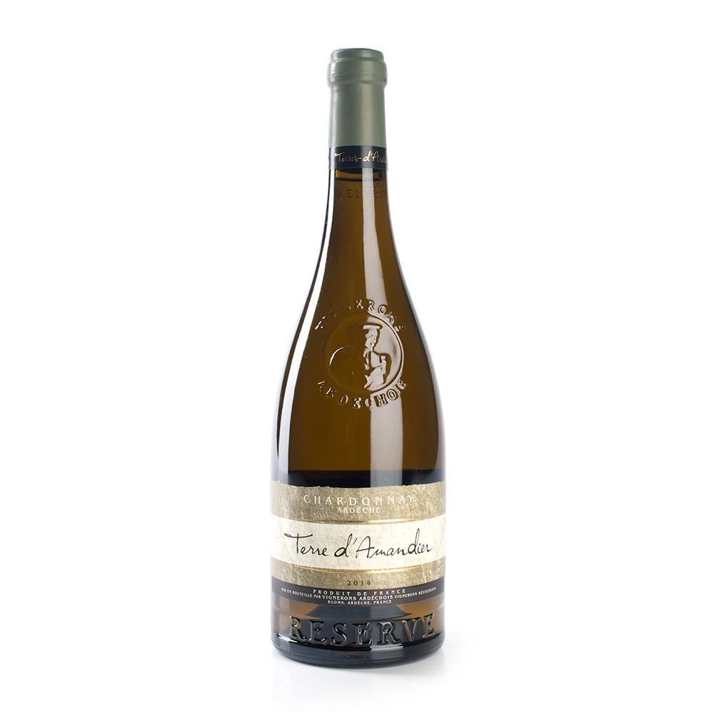 Вино Vignerons Ardechois IGP Ardeche Chardonnay Terre d'Amandier  Винеронс Ардэшуа  IGP Ардеш Шардоне Тер д’Амандьер  2017 750 мл