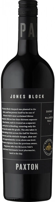 Вино Paxton  Jones Block Shiraz McLaren Vale Пакстон  Джоунс Блок Шираз 2018 750 мл