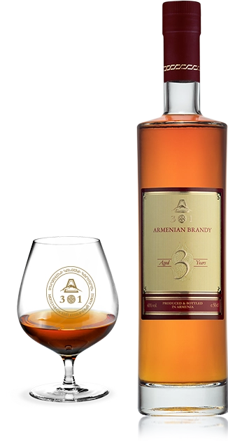 Коньяк ТМ А301 "АРМЯНСКИЙ КОНЬЯК А301", 3 года,  алк.40%  500 мл