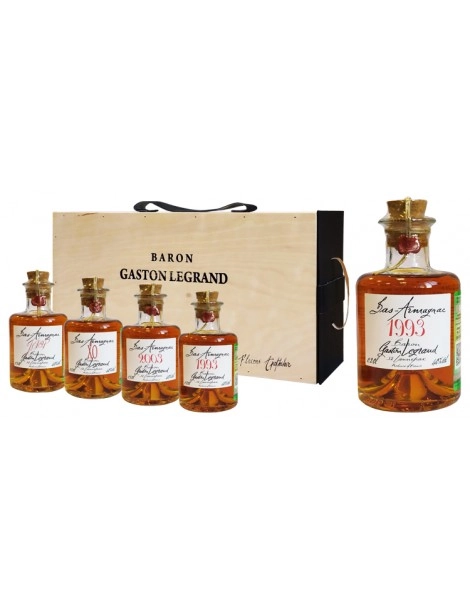 Арманьяк Набор Baron G. Legrand Bas Armagnac  1993 gift set wooden box  200 мл 40%