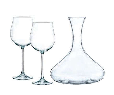 Набор из 3-х предметов декантер и 2 фужера для вина Nachtmann Vivendi  бессвинцовый хрусталь