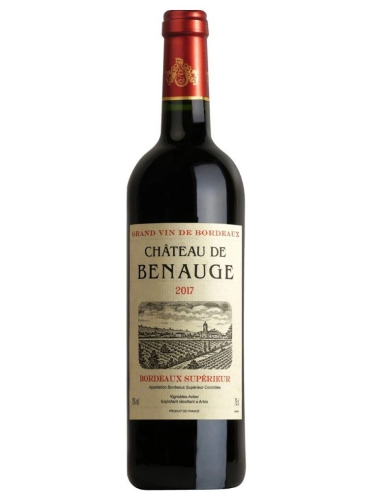 Вино Chateau de Benauge Bordeaux AOC    2017 750 мл
