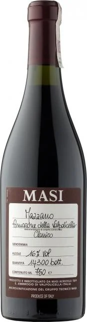 Вино Masi Mazzano Amarone della Valpolicella Classico DOC Мадзано Амароне делла Вальполичелла Классико 1995 750 мл