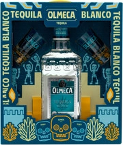 Текила Olmeca Blanco gift box with 2 glasses  700 мл