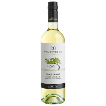Вино Zonin 20 Ventiterre Pinot Grigio Зонин Вентитерре Пино Гриджио делле Венеция  белое полусухое  2023  750 мл