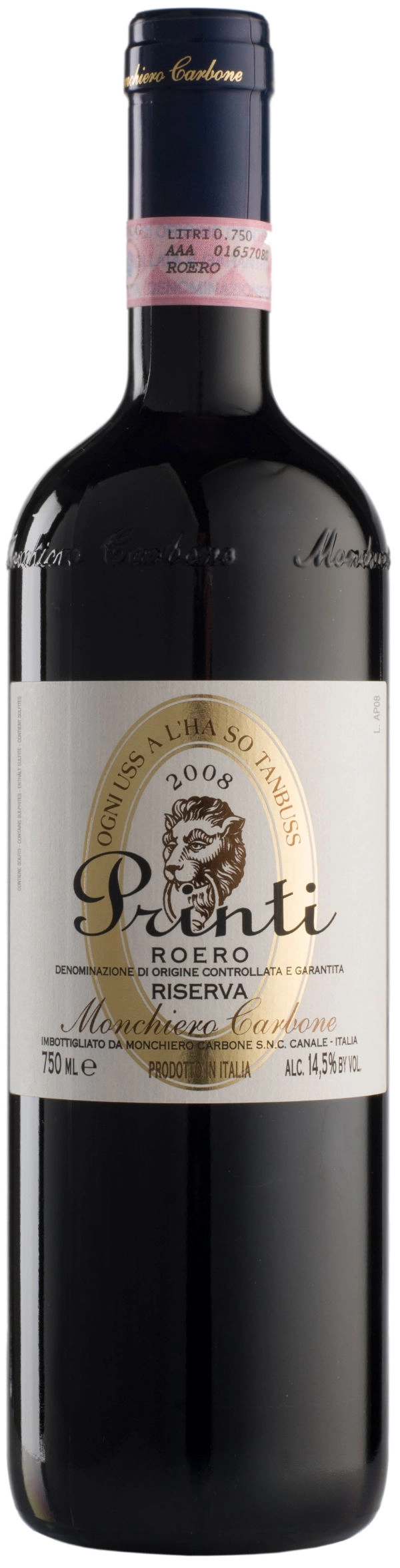 Вино  Monchiero Carbone Printi Roero Riserva   750 мл