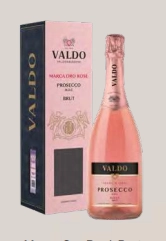 Игристое вино Valdo Marca Oro Rosè Brut Prosecco  gift box   750 мл 11,5 %