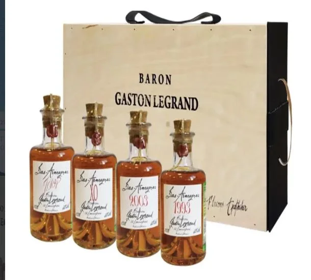 Коньяк Набор Lheraud Cognac ХО gift set wooden box 200 мл 44%
