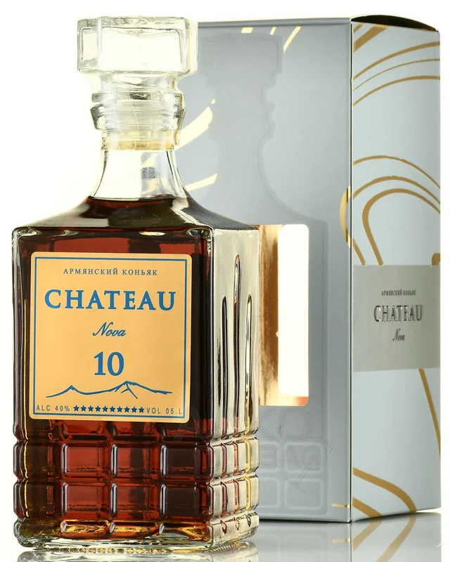 Коньяк  Chateau Nova 10 Years Old gift box  500 мл  40%