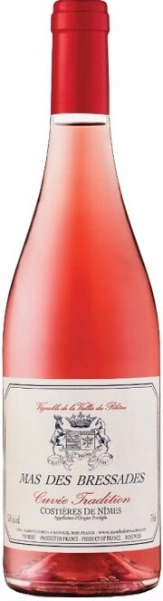 Вино Mas des Bressades Cuvee Tradition Rose Costieres de Nimes AOP Ма де Брессад Кюве Традисьон Розе 2019 750 мл