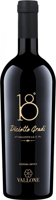 Вино Vallone  18 Diciotto Gradi  Edizione Limitata, Salento IGT  2019 750 мл   18 %