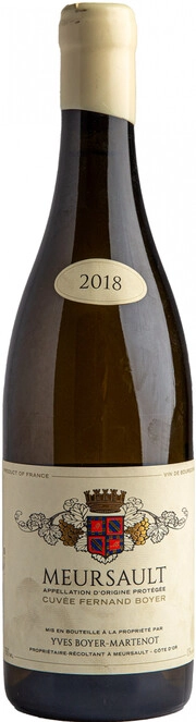 Вино Yves Boyer-Martenot  Meursault  Cuvee Fernand Boyer  AOP  Ив Буайе-Мартено  Мерсо  Кюве Фернан Буайе  2018  750 мл 13%
