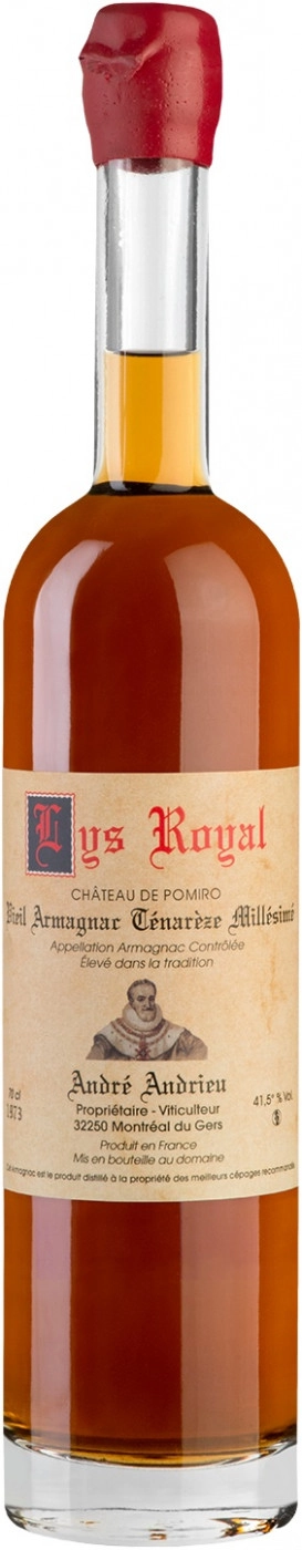 Арманьяк Andre Andrieu  Lys Royal Chateau de Pomiro Millesime  Armagnac AOC 1973 700 мл