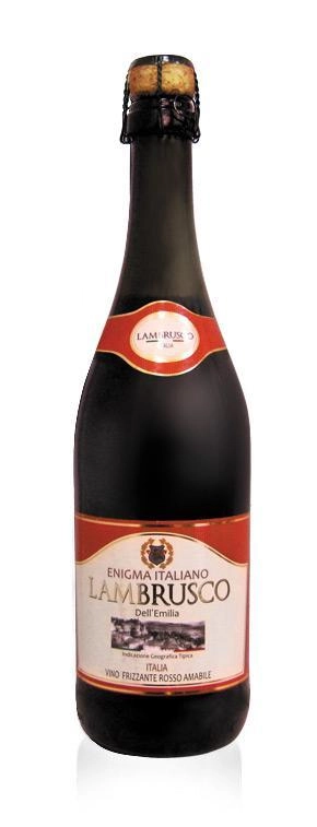 Вино игристое Enigma Italiano Lambrusco Dell"Emilia red semisweet  750 мл