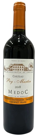 Вино Chateau Pey-Martin Medoc AOC red dry  2018 750 мл