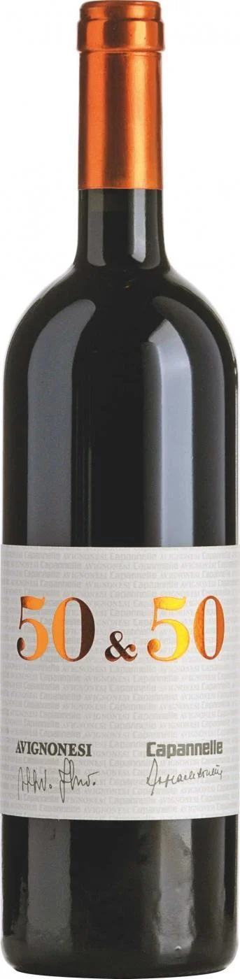 Вино Avignonesi-Capannelle 50 & 50 Vino da Tavola di Toscana IGT, 50 & 50 да Тавола ди Тоскана 2008, 0.75 л