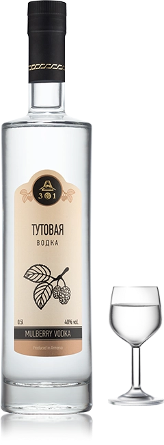 Водка ТУТОВАЯ ТМ А301,  алк.40% 500 мл