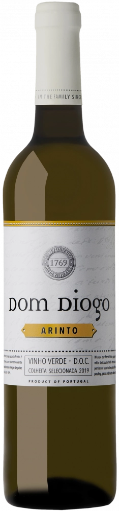 Вино Dom Diogo Arinto Vinho Verde DOC white dry  2018 750 мл