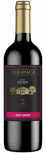 Вино Tarapaca  Santa Cecilia semi Sweet   Тарапака Санта Сесилия красное полусладкое  2017 750 мл