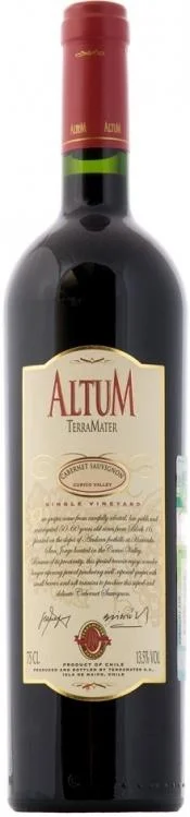 Вино TerraMater,  TerraMater Altum Cabernet Sauvignon ТерраМатер Альтум Каберне Совиньон 2012 750 мл
