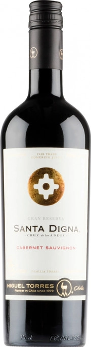 Вино Torres, "Santa Digna"  Gran Reserva  Cabernet Sauvignon Гран Резерва  "Санта Дигна" Каберне Совиньон 2019 750 мл