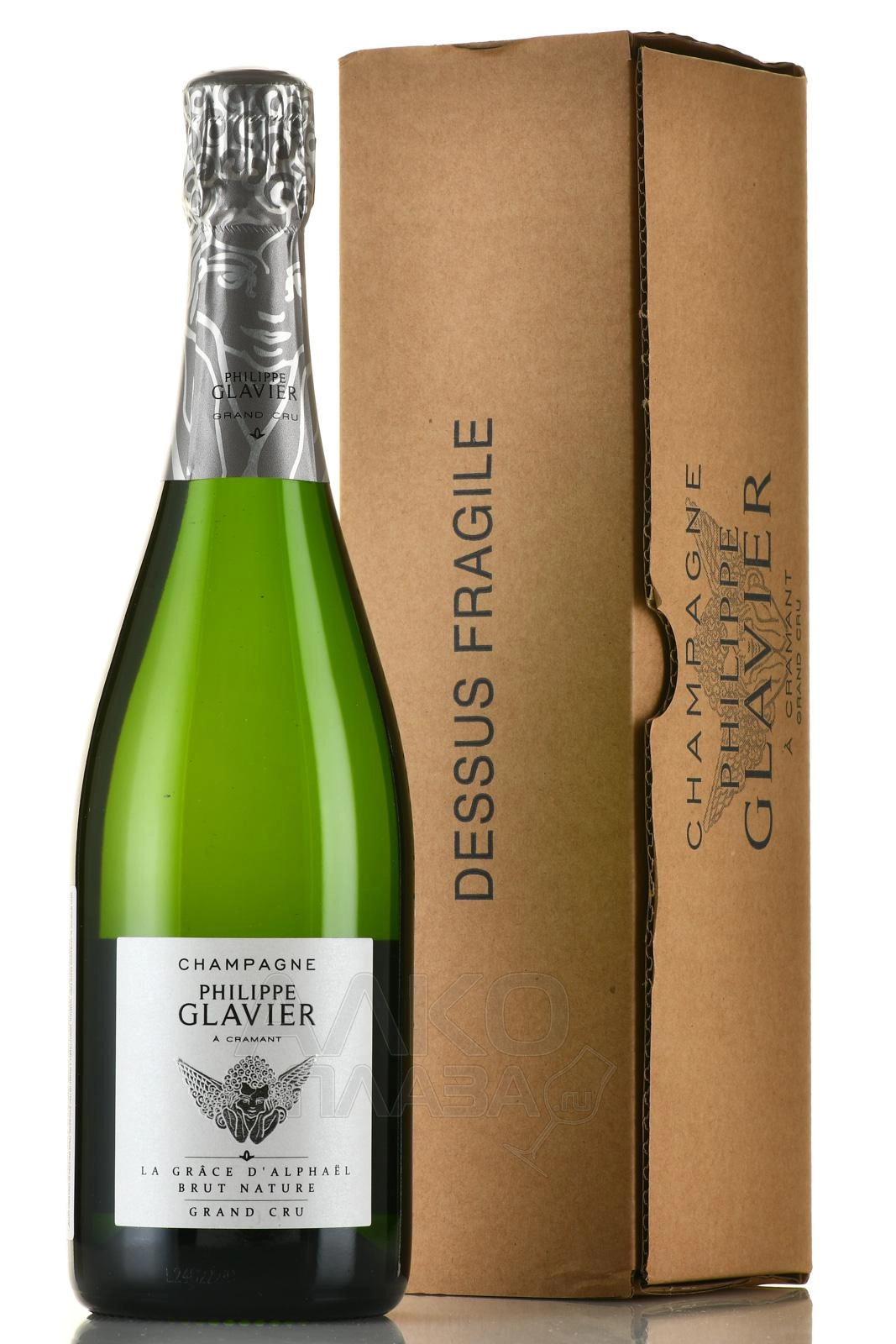 Шампанское  Philippe Glavier La Grace d'Alphael Grand Cru Brut Natur  gift box   2019  750 мл
