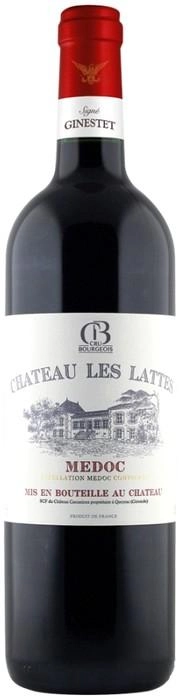 Вино  Chateau Les Lattes" Cru Bourgeois, Medoc AOC Шато Ле Латт" Крю Буржуа, Медок 2015  750 мл